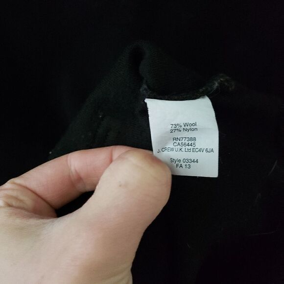 J. Crew Wool Zip Pocket Dress Black Womens Size 0 Mini - Picture 4 of 7